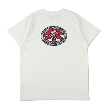 Printed Washed S/S Tee / WHITE