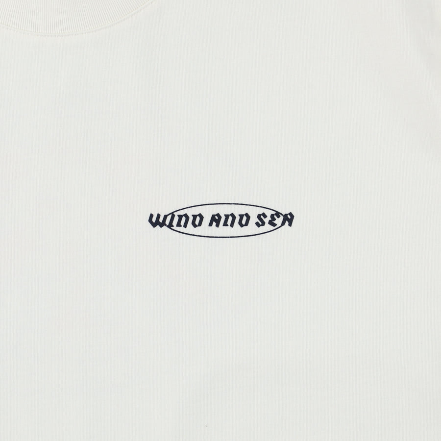 Printed Washed S/S Tee / WHITE