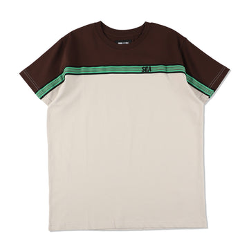 Switched Border S/S Tee / BROWN