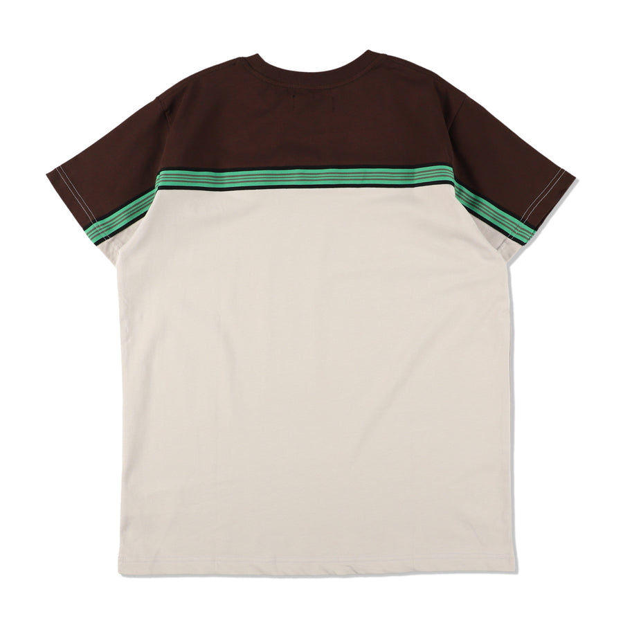 Switched Border S/S Tee / BROWN