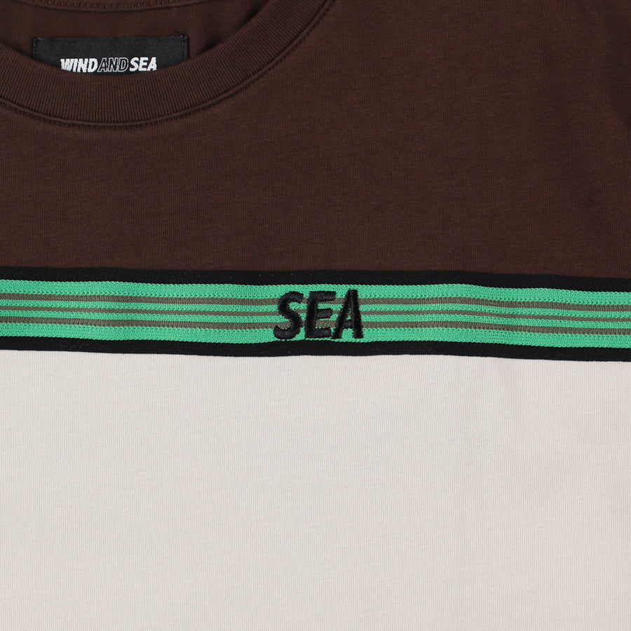 Switched Border S/S Tee / BROWN