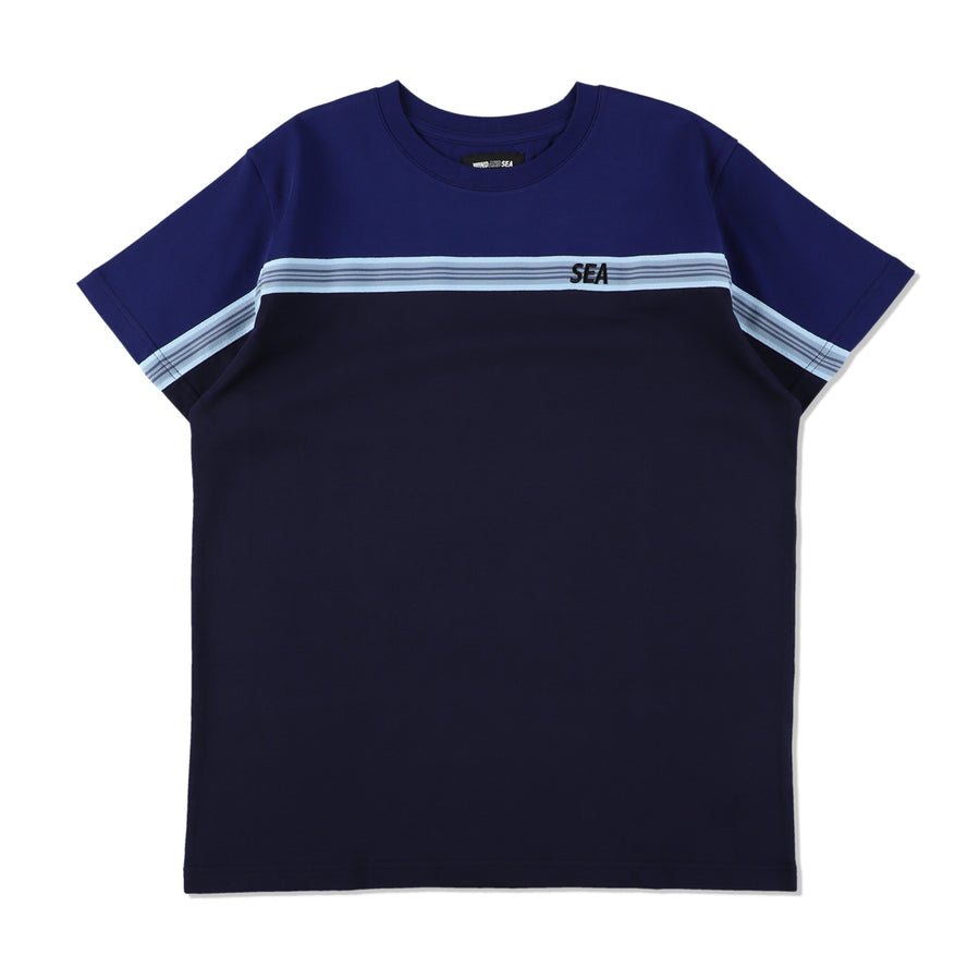 Switched Border S/S Tee / NAVY