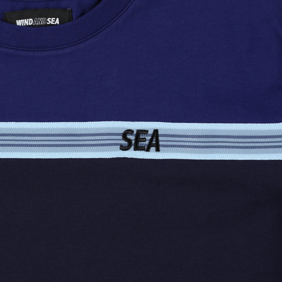 Switched Border S/S Tee / NAVY