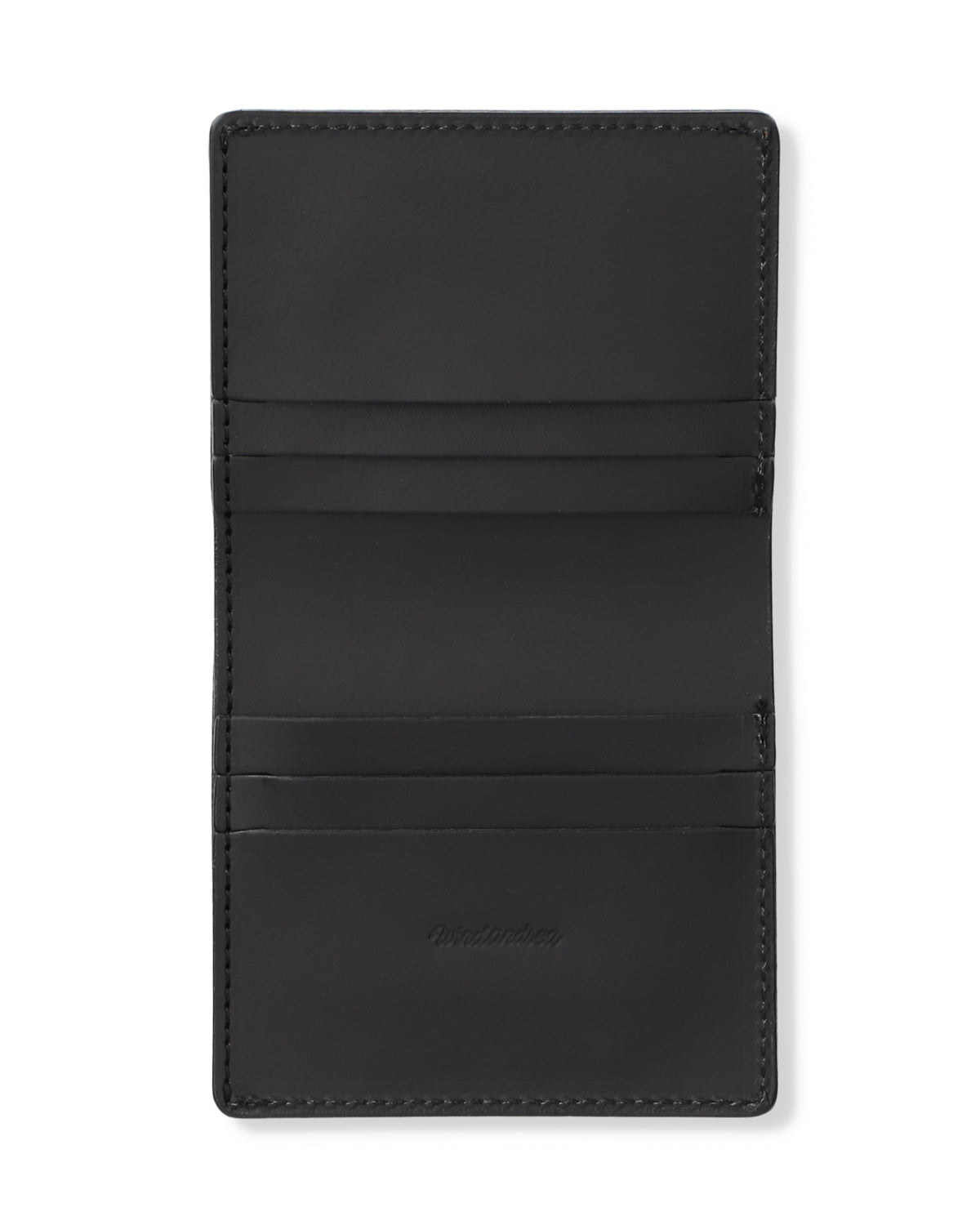 BLACK SEA LEATHER FLAT CARD HOLDER