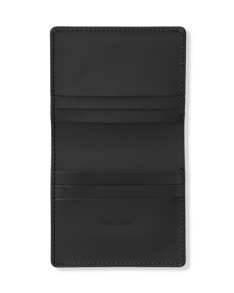 BLACK SEA LEATHER FLAT CARD HOLDER