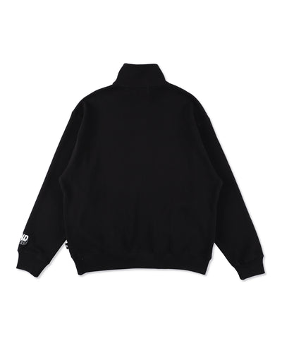 HEAVY WAFFLE HALF ZIP SWEATSHIRT