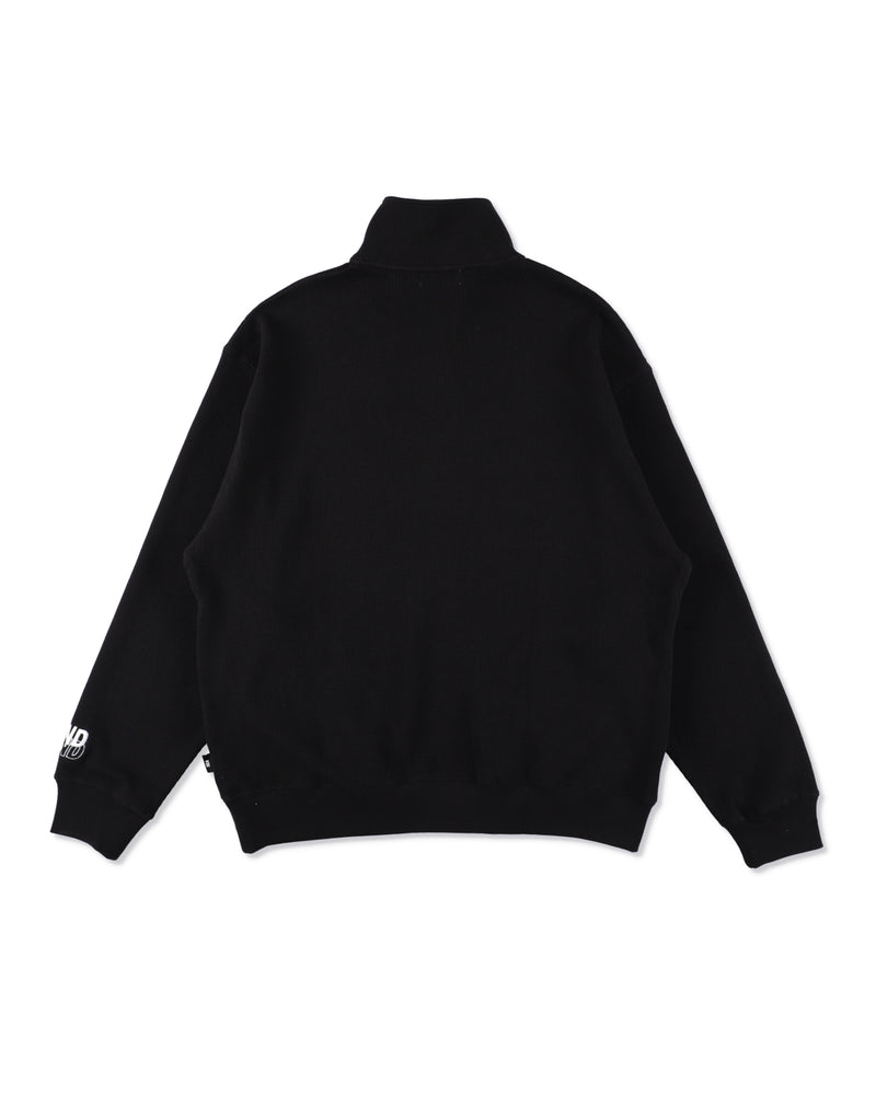 HEAVY WAFFLE HALF ZIP SWEATSHIRT