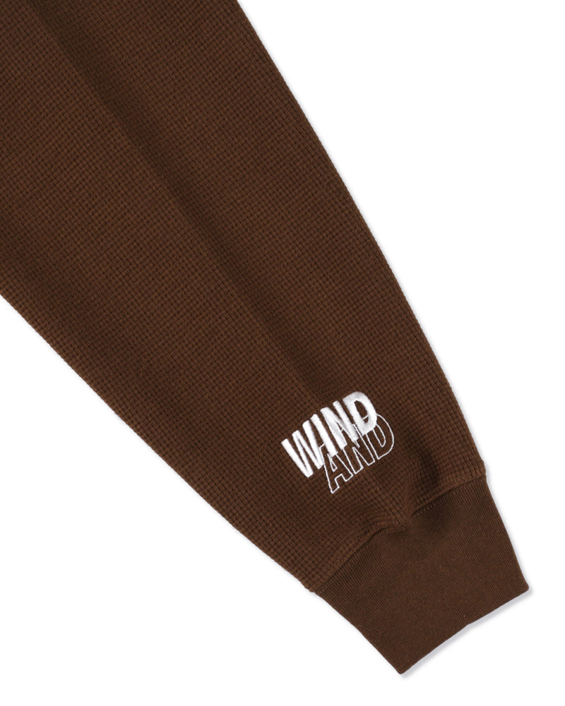 HEAVY WAFFLE HALF ZIP SWEATSHIRT