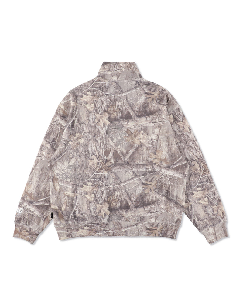 HEAVY WAFFLE HALF ZIP SWEATSHIRT