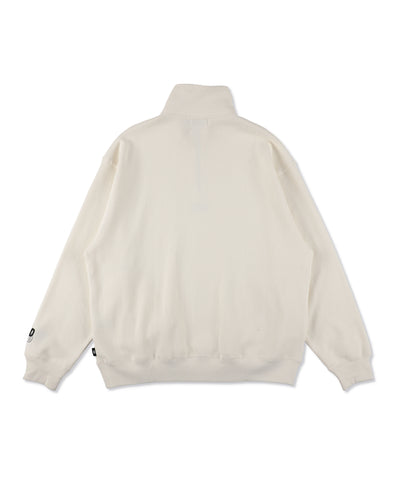 HEAVY WAFFLE HALF ZIP SWEATSHIRT