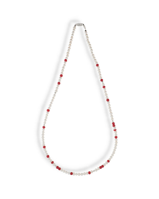 IVX JAPAN WDS Pearl & White Hearts Necklace