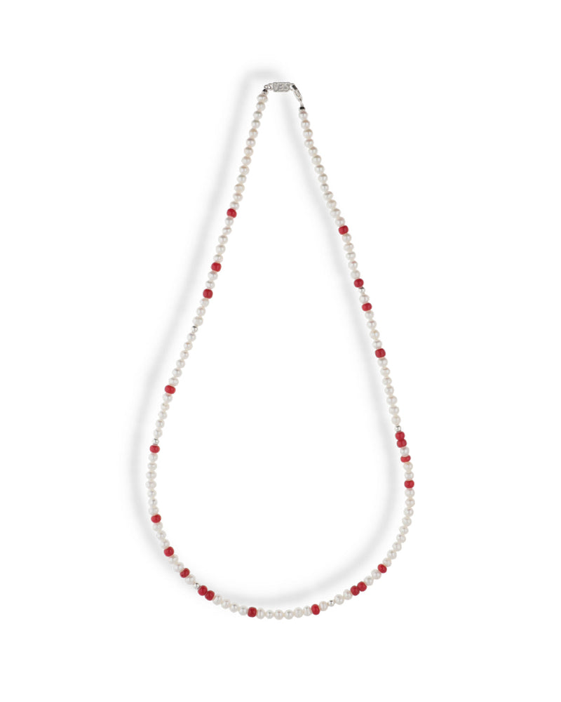 IVX JAPAN WDS Pearl & White Hearts Necklace