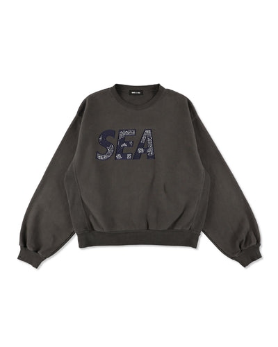 Bandana Patchworked SEA Crewneck Sweatshirt