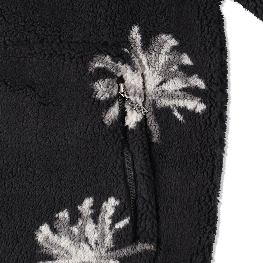 黒XL WIND AND SEA Palm Tree (pattern) Fleece Jk フリースジャケット ...