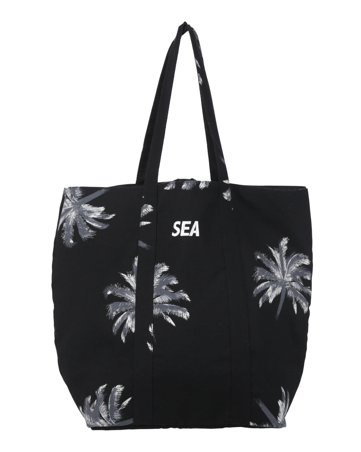 wind and sea messanger bag 黒 palm tree PALM TREE FLANNEL TOTE BAG – WIND AND SEA