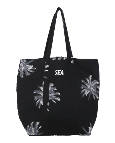 PALM TREE FLANNEL TOTE BAG