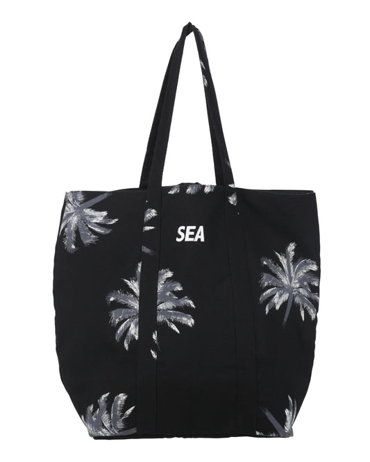 PALM TREE FLANNEL TOTE BAG