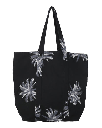 PALM TREE FLANNEL TOTE BAG