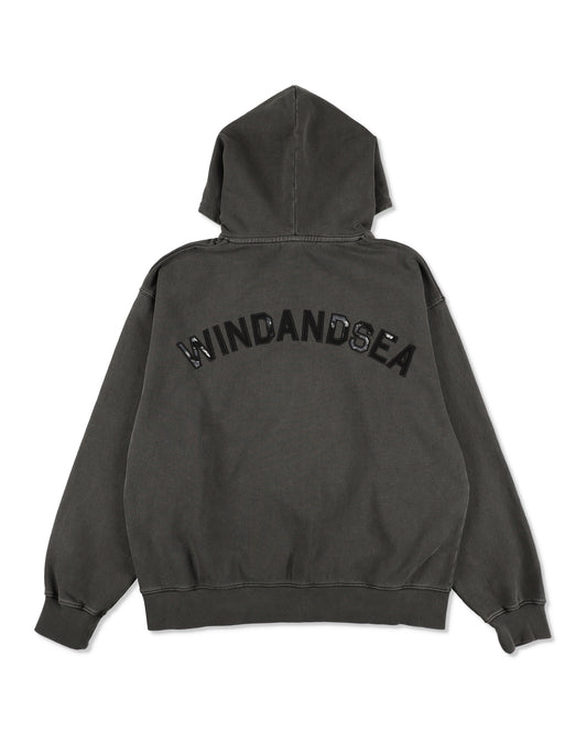 PALM TREE PACHWORK HOODED SWEAT SHIRT