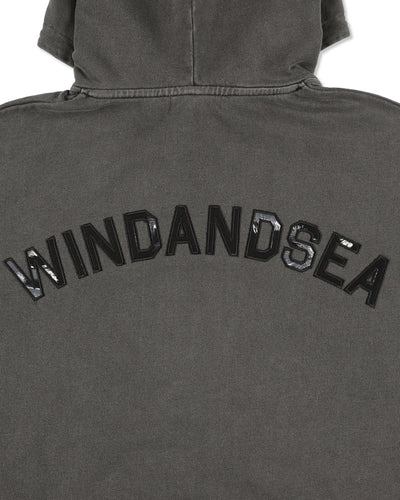 PALM TREE PACHWORK HOODED SWEAT SHIRT