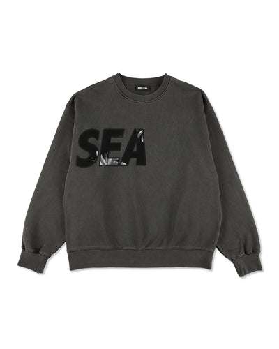 PALM TREE PACHWORK CREW NECK SWEAT SHIRT