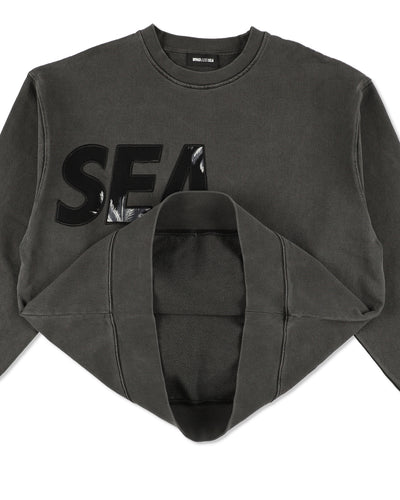 PALM TREE PACHWORK CREW NECK SWEAT SHIRT