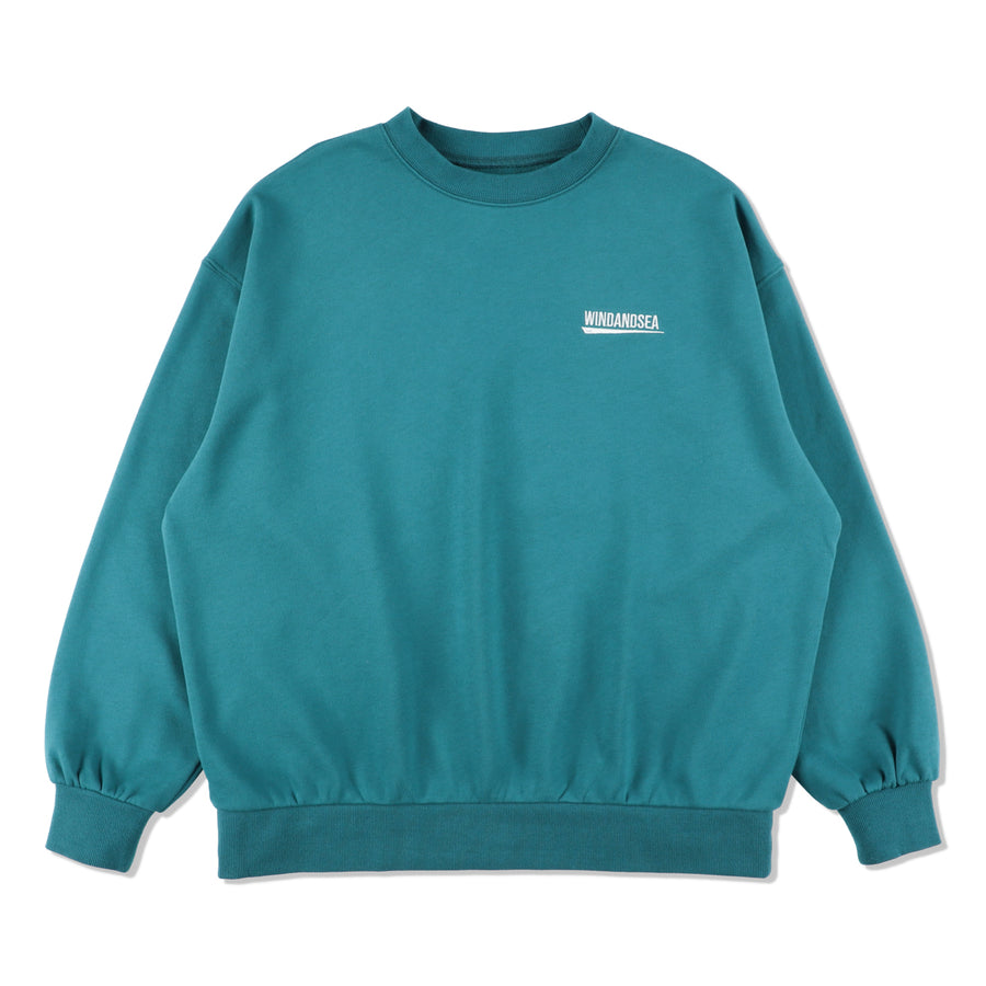 FISHNET RECYCLED NYLON CREW NECK / SEA_FOAM