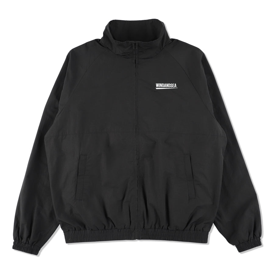 FISHNET RECYCLED NYLON TRACK JACKET / BLACK