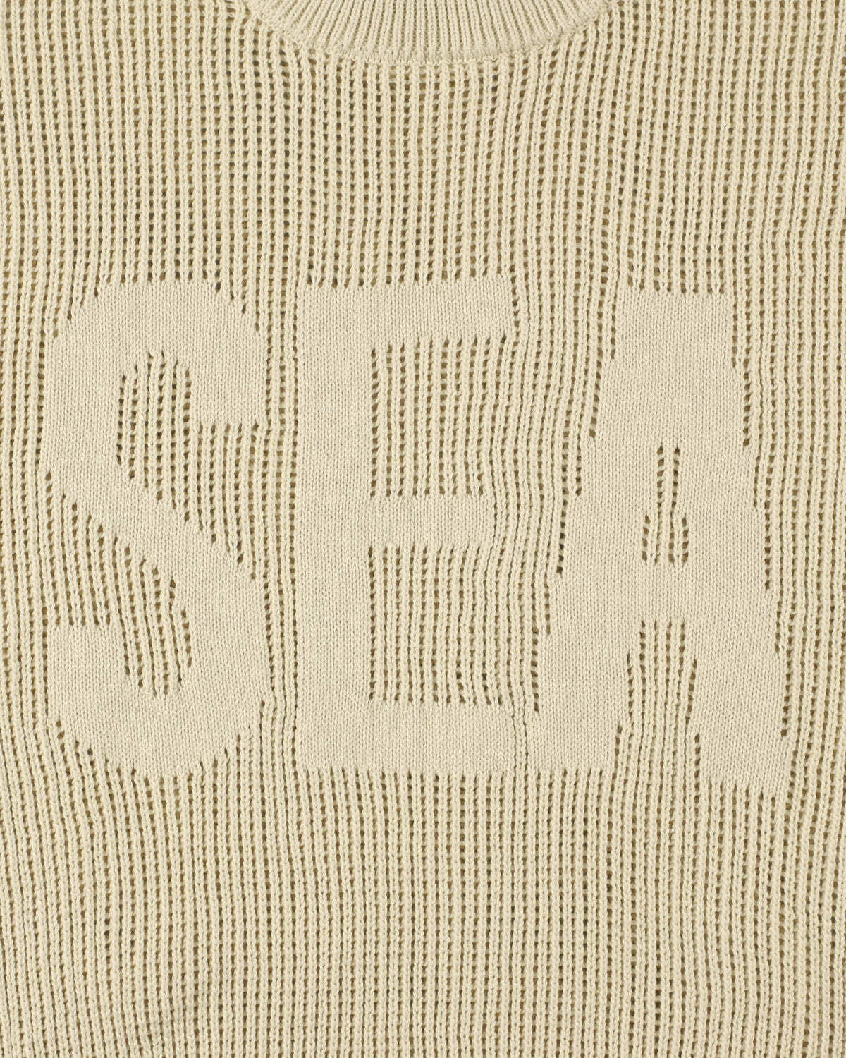 Mesh logo knit