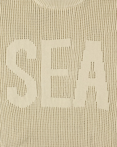Mesh logo knit
