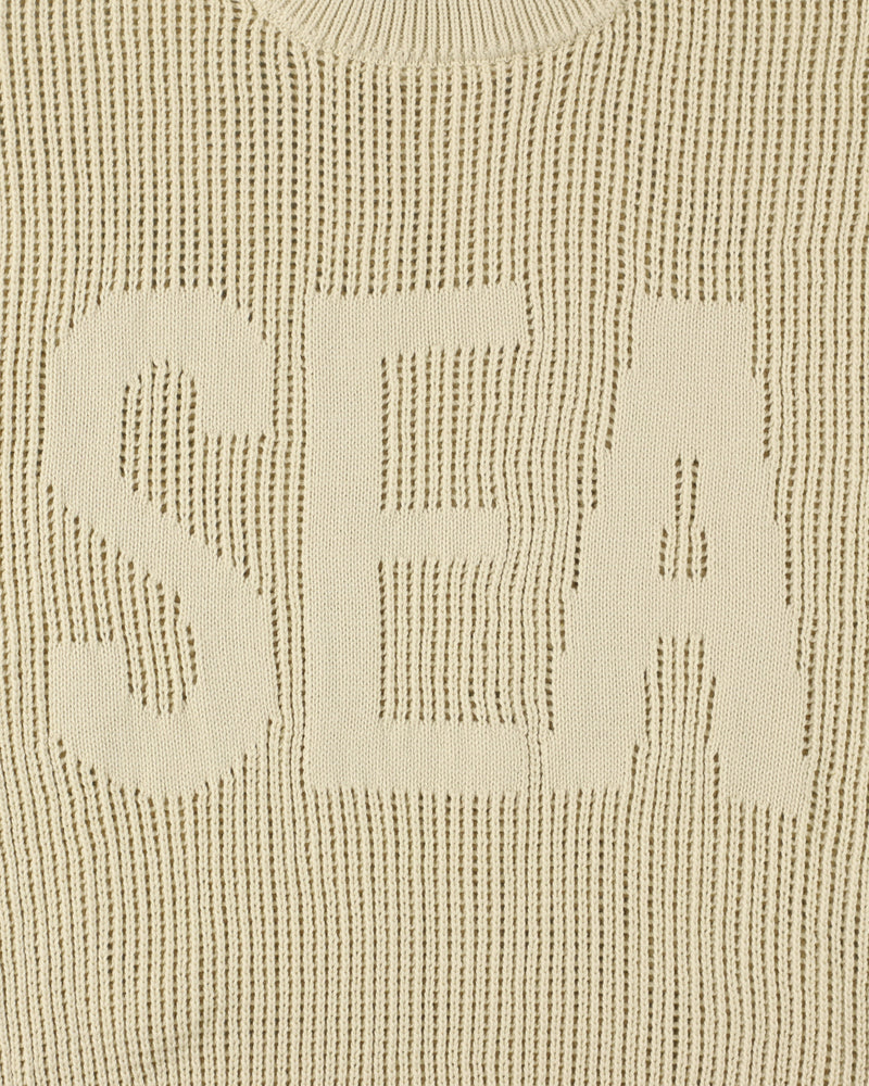 Mesh logo knit