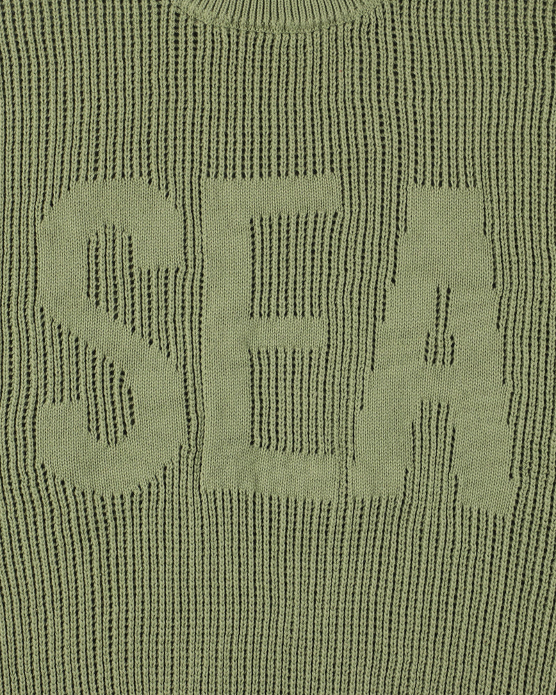 Mesh logo knit