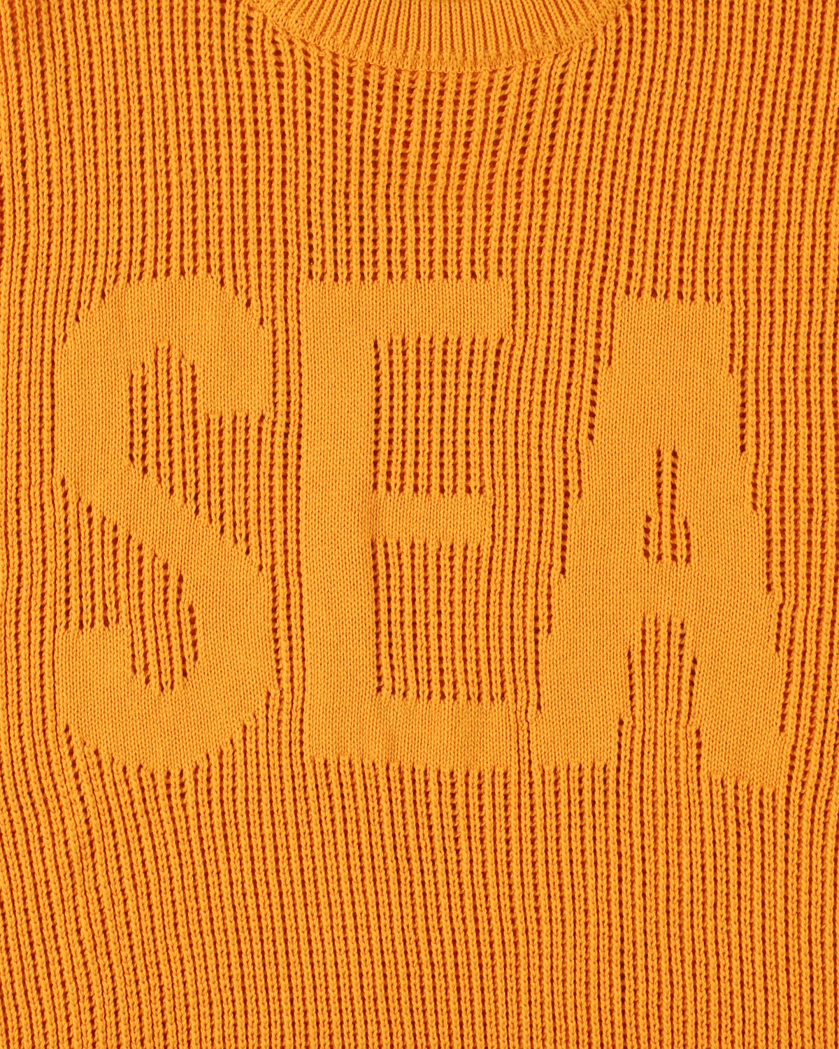 Mesh logo knit