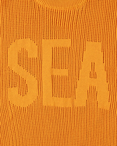 Mesh logo knit