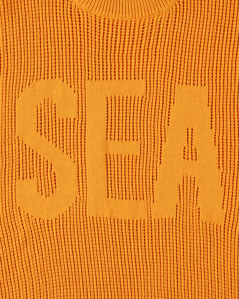 Mesh logo knit
