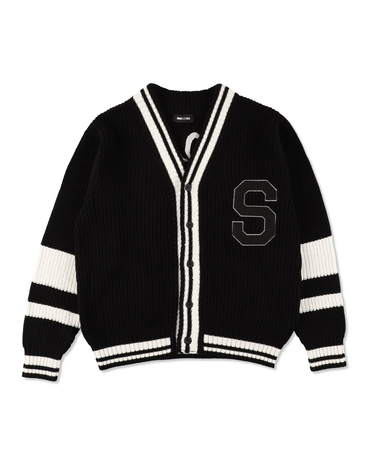 Patch tilden knit cardigan