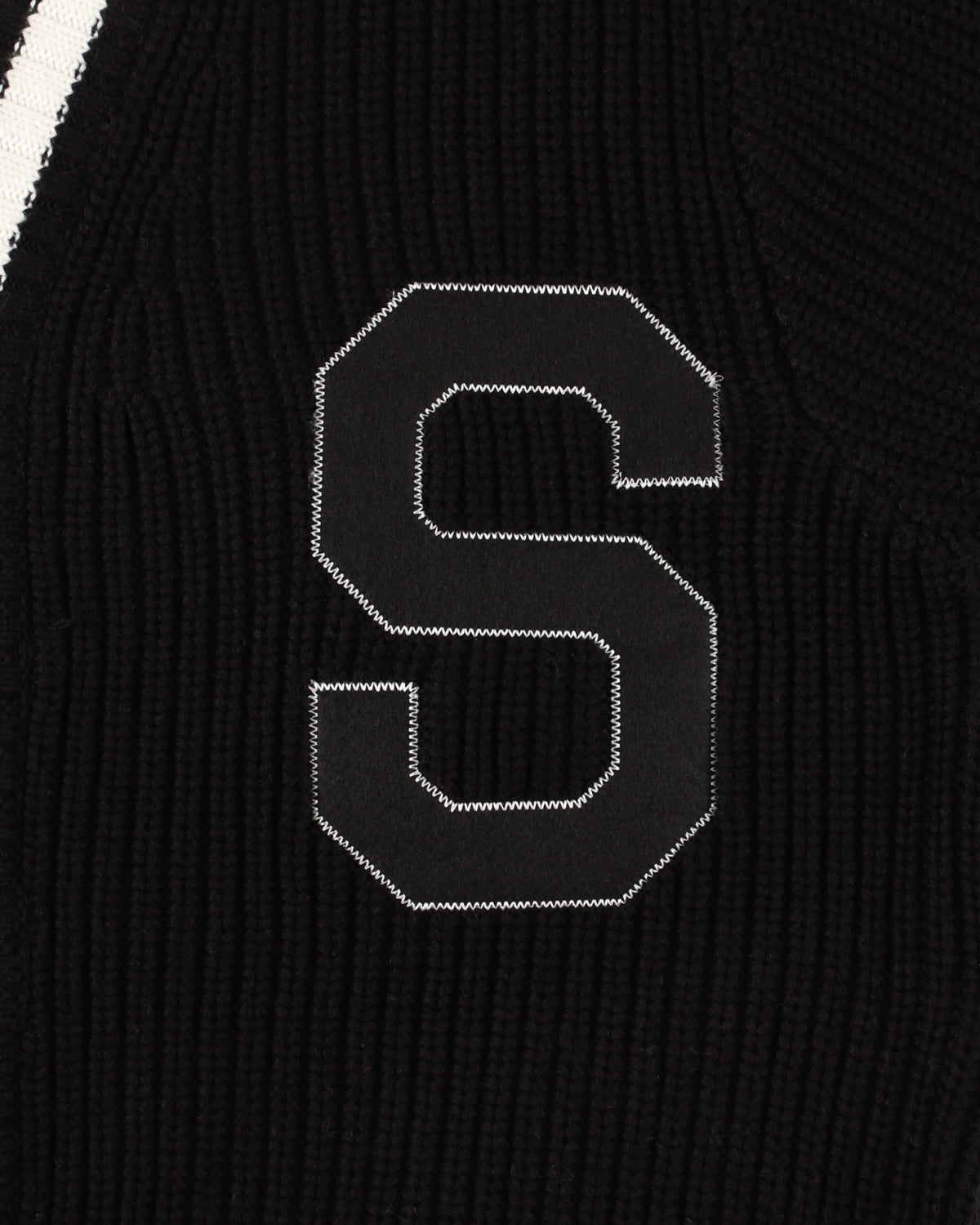 Patch tilden knit cardigan