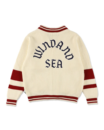 Patch tilden knit cardigan