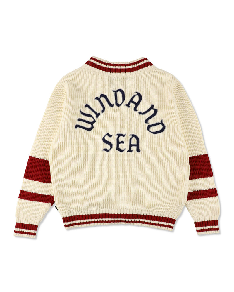 Patch tilden knit cardigan