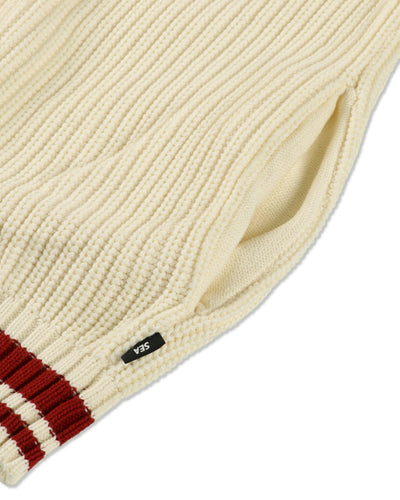 Patch tilden knit cardigan