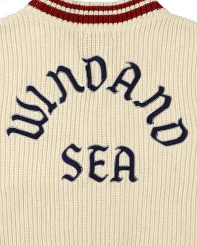 Patch tilden knit cardigan