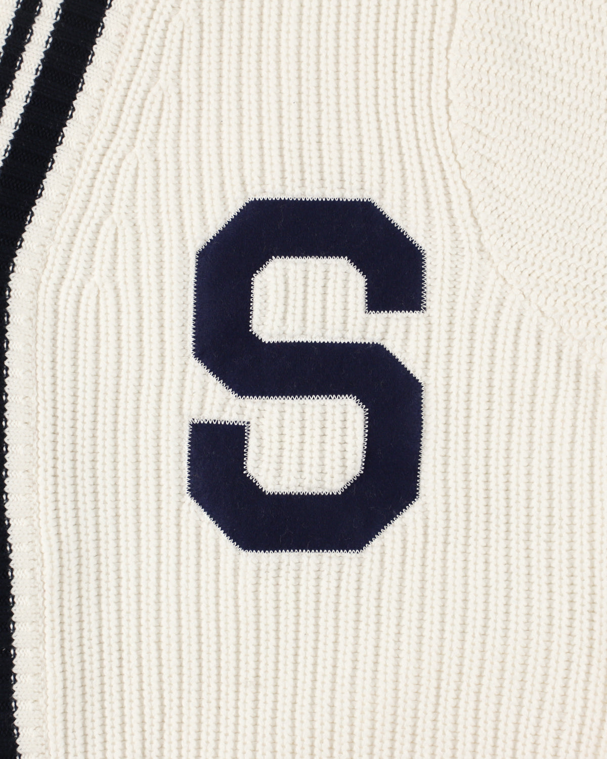 Patch tilden knit cardigan