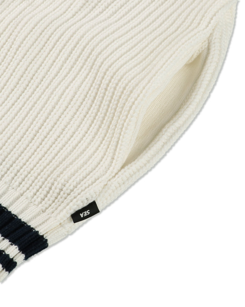 Patch tilden knit cardigan