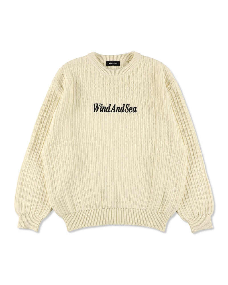Cotton volume knit sweater