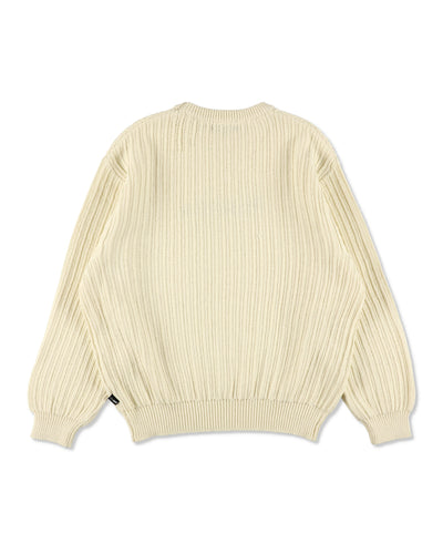 Cotton volume knit sweater