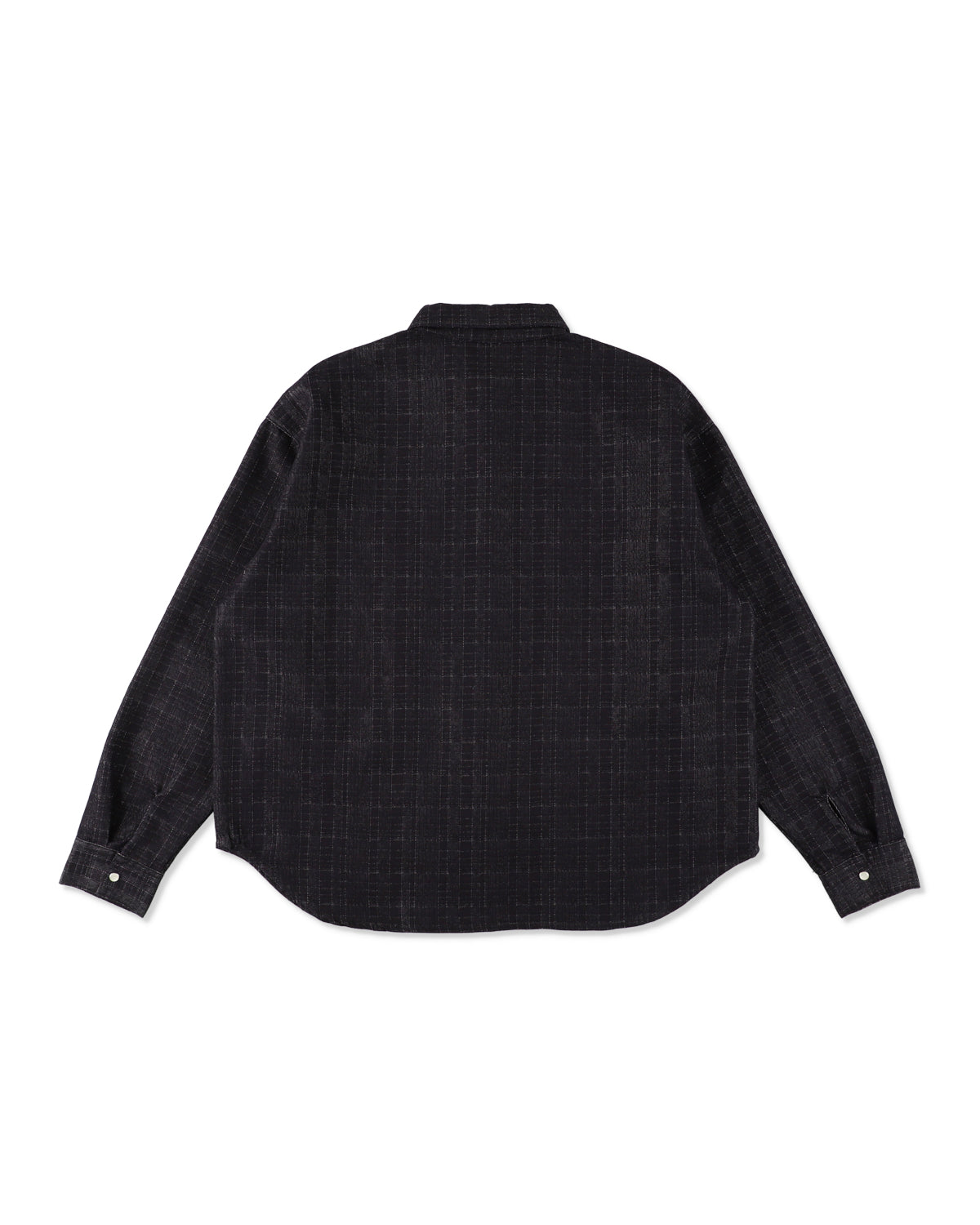 Plaid pattern denim L/S shirt