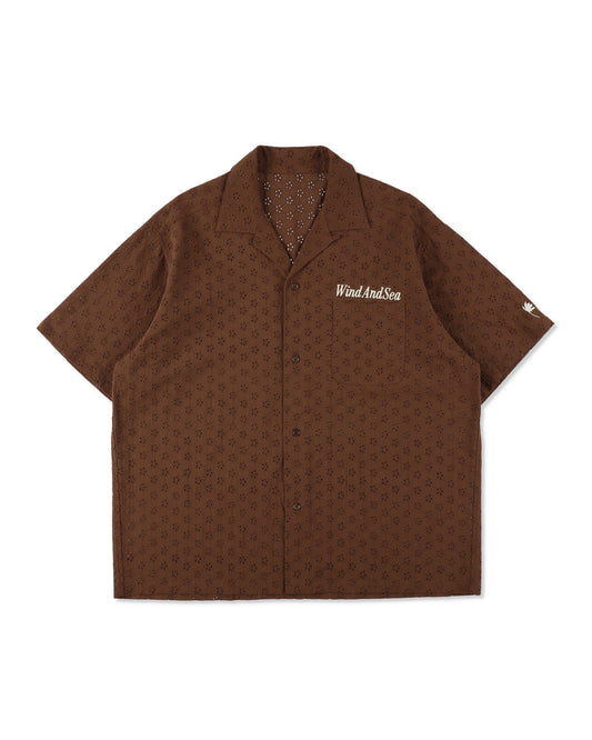 Cotton lace S/S shirt