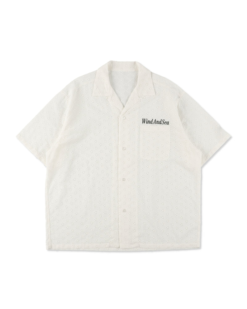 Cotton lace S/S shirt