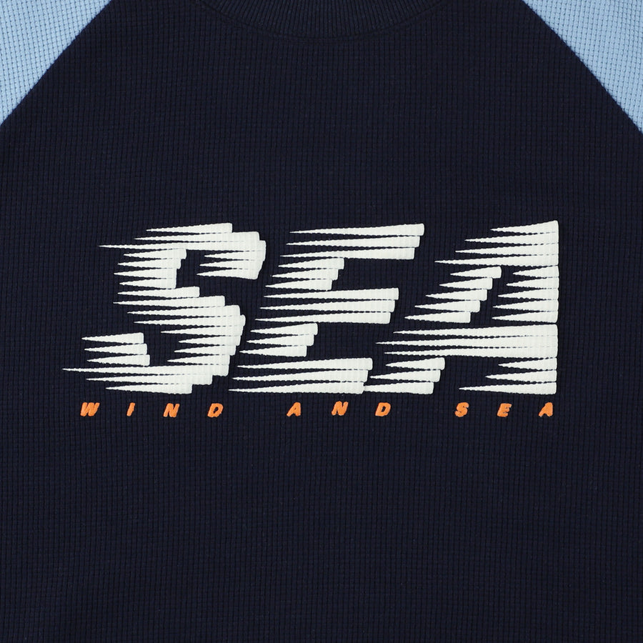 Motion Logo L/S Waffle Tee / NAVY