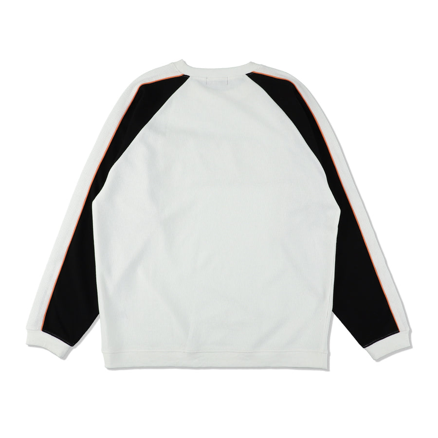 Motion Logo L/S Waffle Tee / WHITE